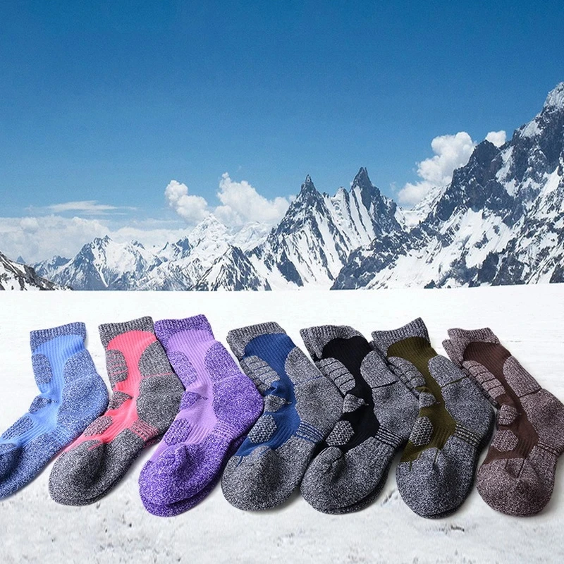 3 Pairs Thicken Winter Warm Socks Men Women Outdoor Sports Socks For Camping Hiking Climbing Ski Thermal Socks Thermococcus M L image 4