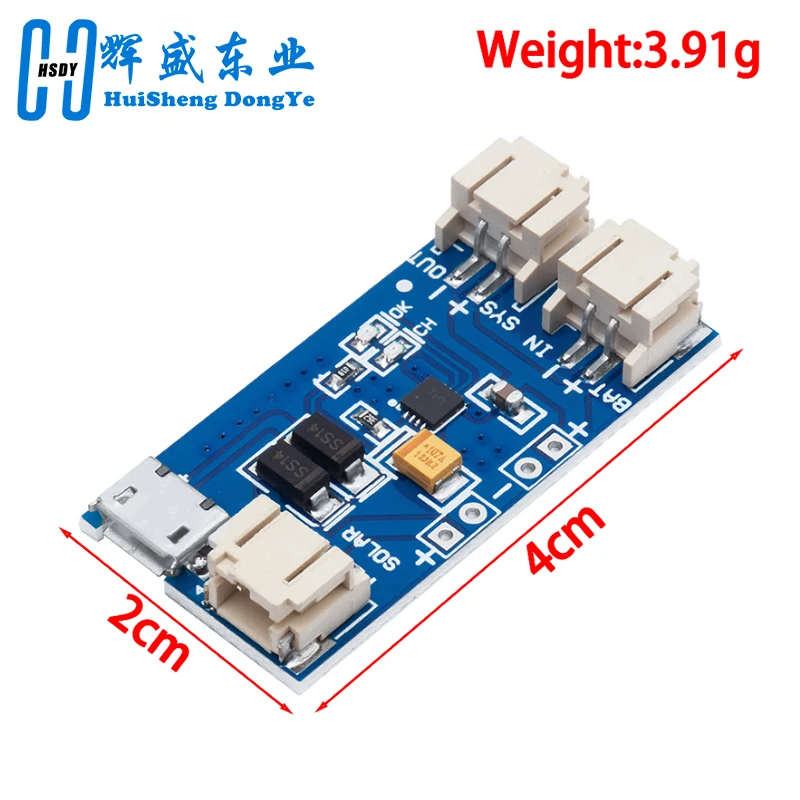 500Ma Mini Solar Lipo Charger Board CN3065 Lithium Battery Charge Chip DIY Outdoor Charging Board Module For Arduino