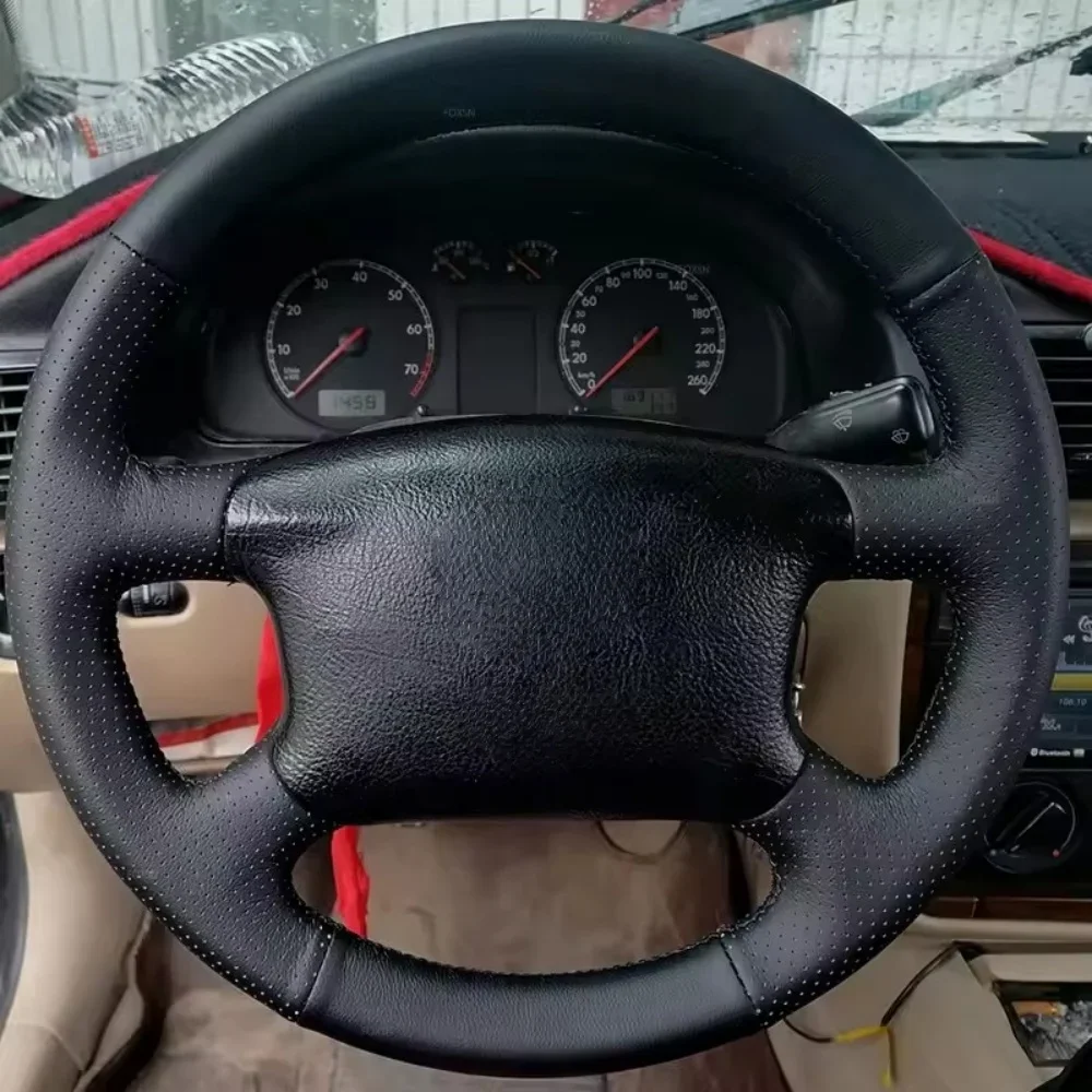 

Интерьер автомобиля для Skoda Octavia 1999 2000 2001 2002 2003 2004 2005, перфорированный кожаный чехол из микрофибры на руль автомобиля