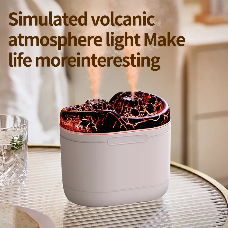 

New Creative Colorful Crack Flame Humidifier Large Capacity Household Dual Spray Humidifier Air Purifier Difusor Aromaterapia