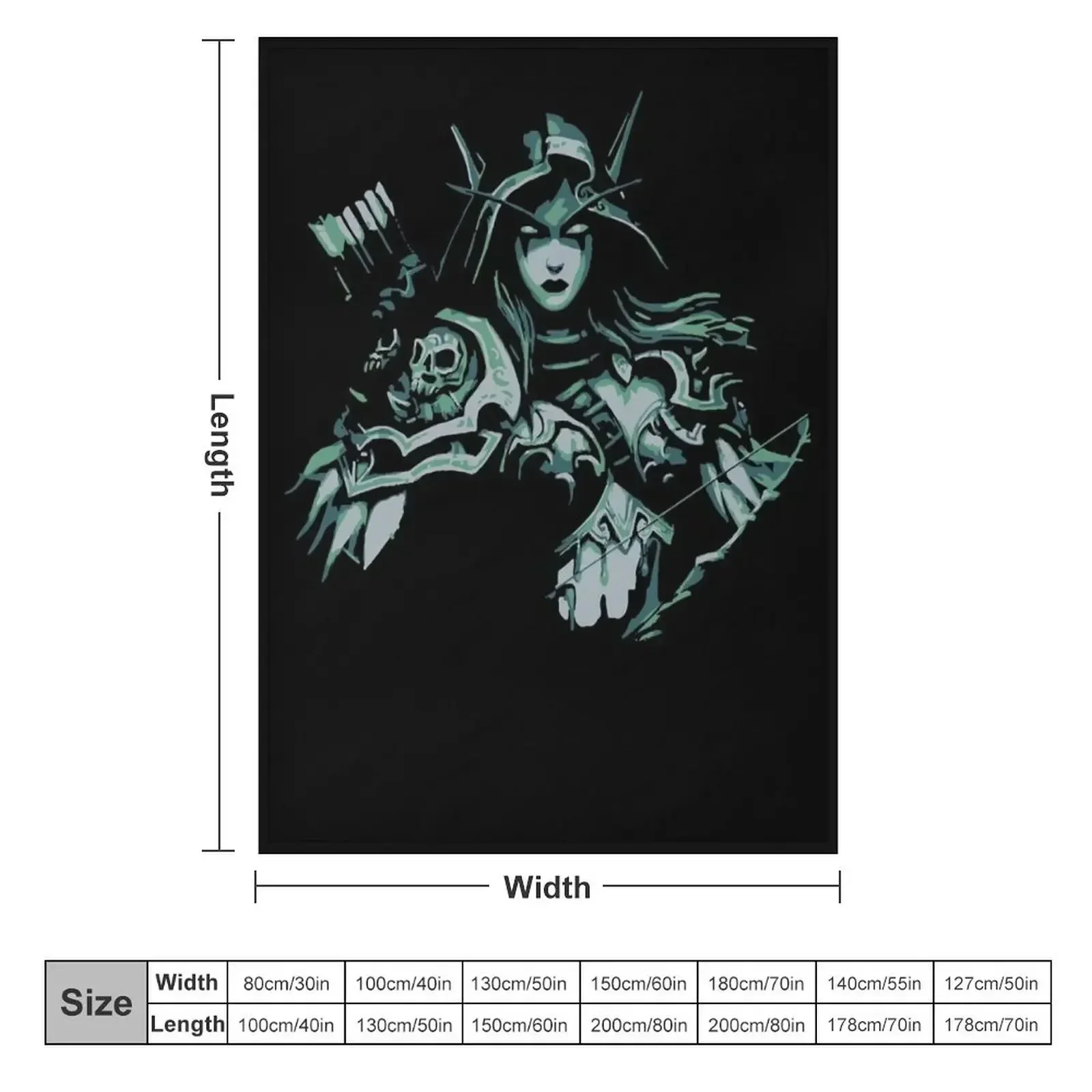 Sylvanas Windrunner Throw Blanket Soft warm winter Blankets