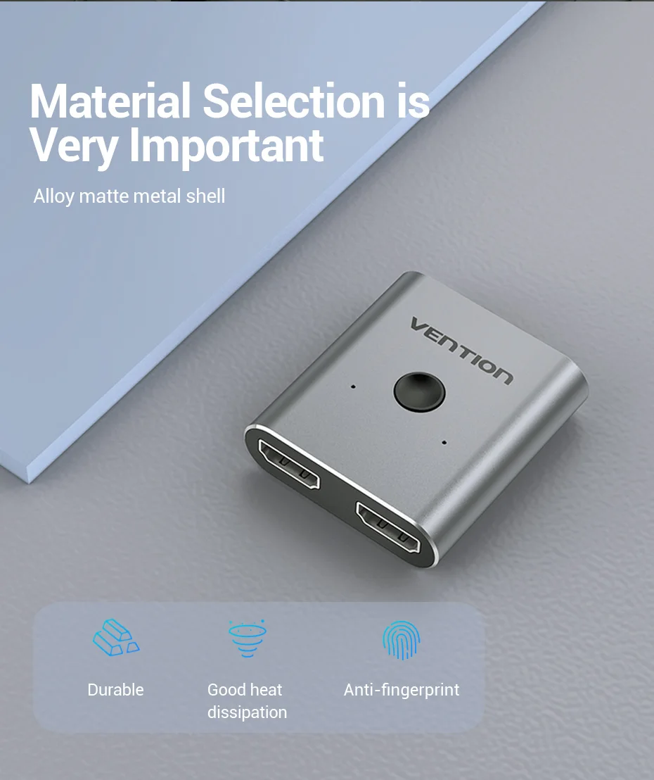 Vention HDMI Switcher 4K 60Hz Bi-Direction 2.0 HDMI Switch 1x2/2x1 Adapter für PS4/5 Xiaomi TV Box 8K HDMI 2.1 Splitter – Detail 10