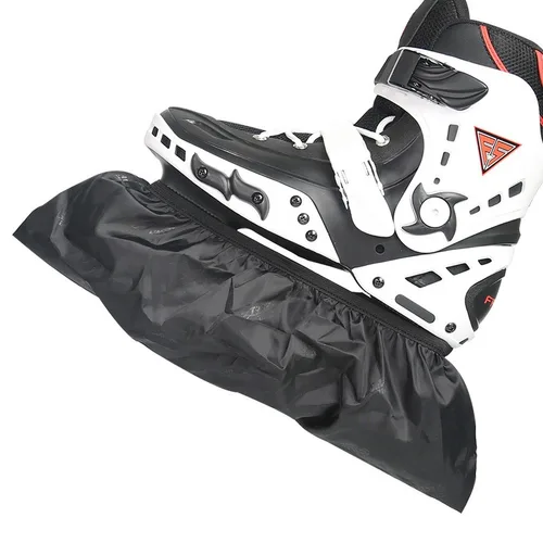 Imagen 2 del producto 1 par de cubiertas protectoras negras para patines artísticos, marco a prueba de polvo, patines de nailon, bolsa para zapatos de patinaje de velocidad Slalom, cubiertas SEBA