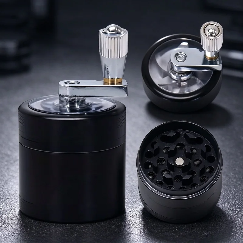 Multi-Function Manual Spice Grinder Handheld Seasoning Crusher for Peppercorn Rock Salt Ginger Nutmeg Kitchen Use