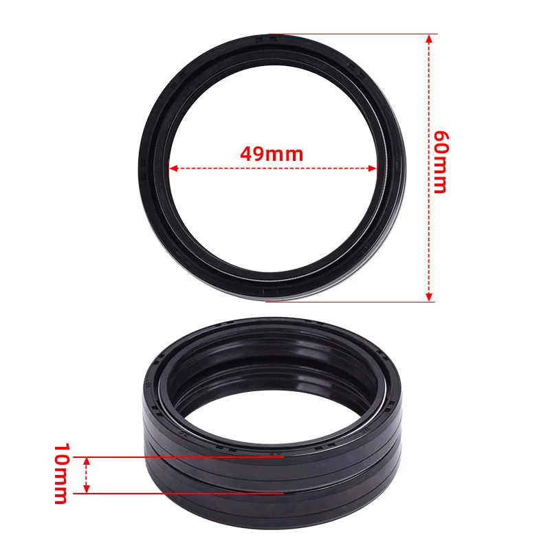 

49x60x10 Front Shock Fork Damper Oil Seal 49*60 Dust Cover for Har-ley David-son 1130 1250 1450 1584 1690 FLHR 1745 1800 FLHXSE
