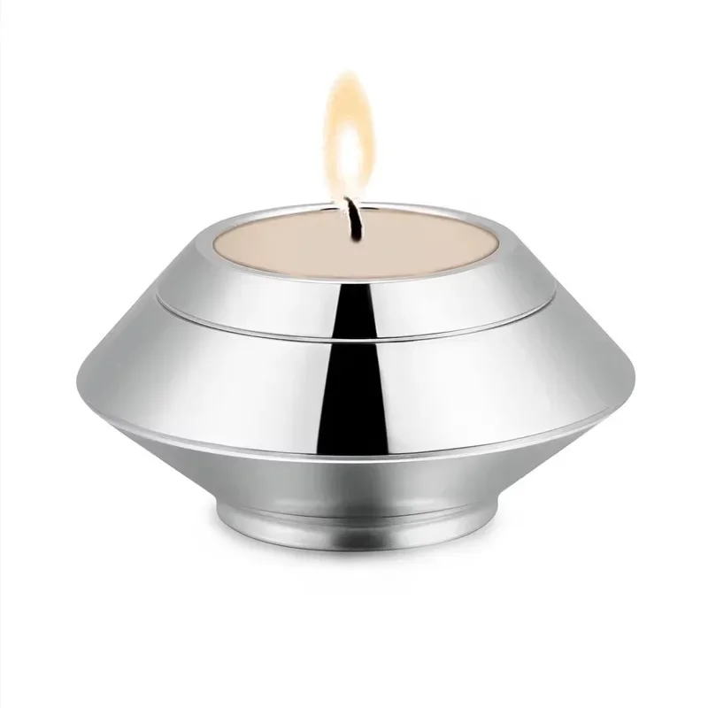 Small Keepsake Urns for Human Ashes Funeral Memorial Urn Container Candle Holder Urn Stainless Steel Memorial Ashes Holder