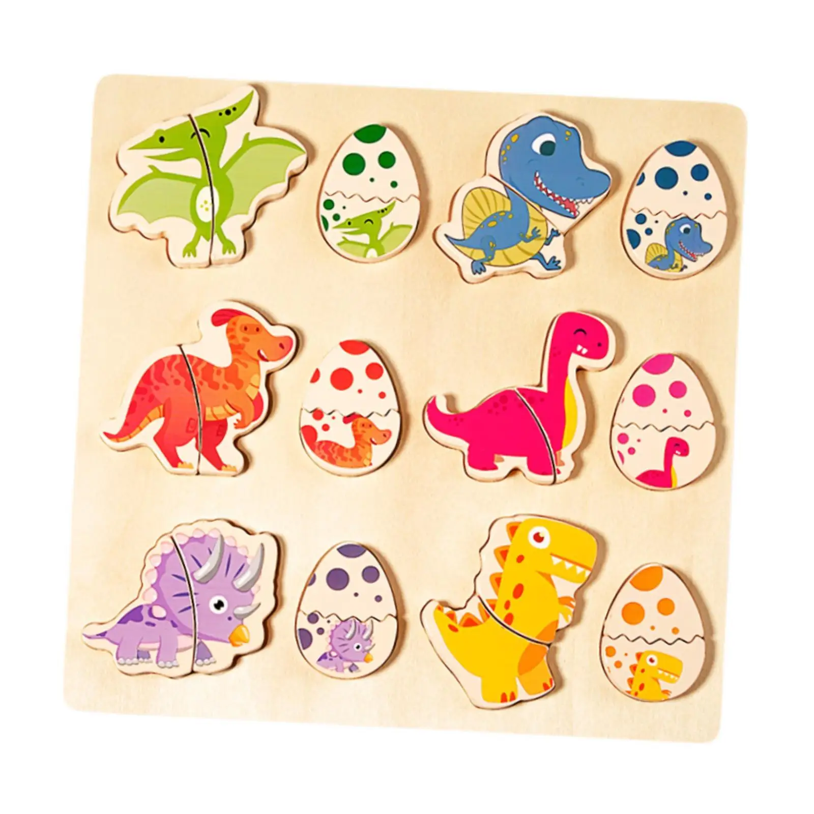 

Dinosaur Wooden Puzzle Educational Toy Learning Dinosaur Toys for Preschool Ages 1-3 Year Old Boys Girls Baby Birthday Gift