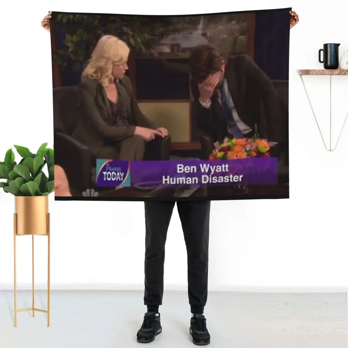 Ben Wyatt - Human Disaster Throw Blanket Travel Sofa Quilt Comforter Flannel Fabric Blankets