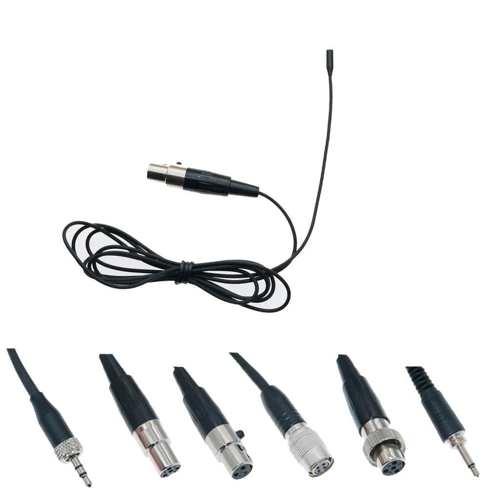 Shure Sennheiser AKG 무선 포켓 벨트팩 시스템용 검정색 TL48 매우 미니 클립온 라펠 마이크