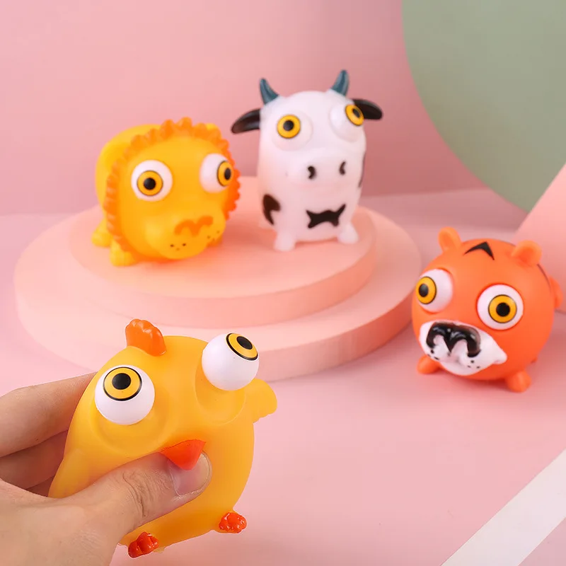 Soft Toy Animal Leuke Anti-Stress Bal Squeeze Knipoog Vent Pop Speelgoed Abraact Soft Sticky Squishi Stress Relief Speelgoed grappige Gift J79