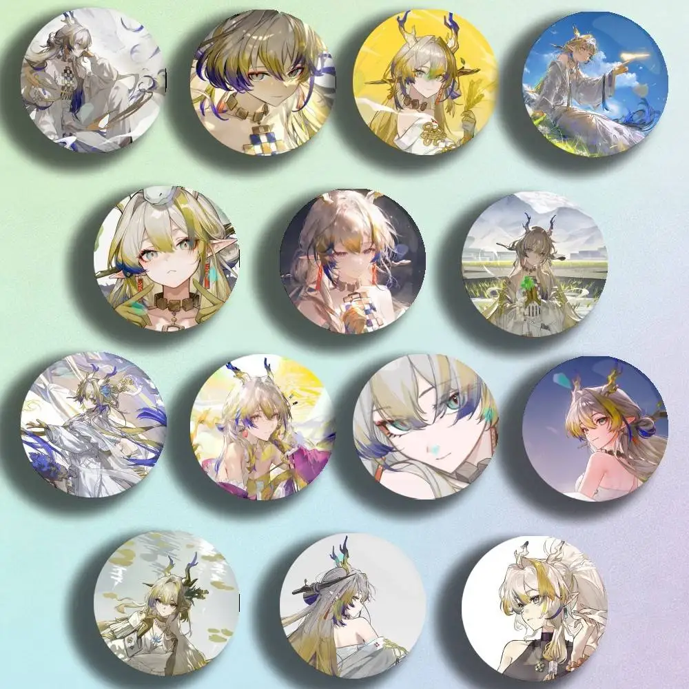 

Game Arknights SHU Laser Badge Creative Pins Brooch for Decor Gifts Fans Collect Easter decorations