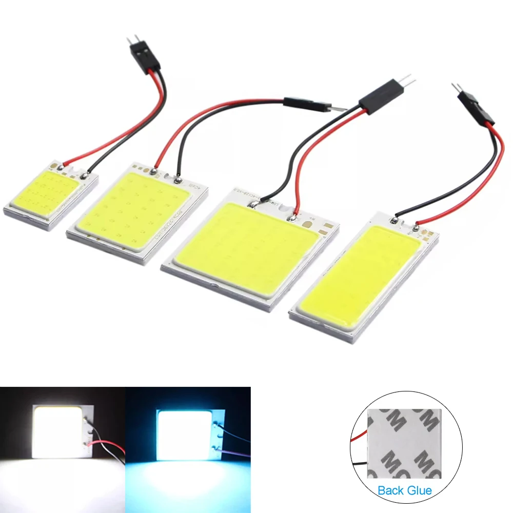 

COB Panel Light With Resistance 16/24/36/48LEDs Inground Interior Lights Lamps White Cool Lamp Roof Blue Cod Car Map Ice 12V For