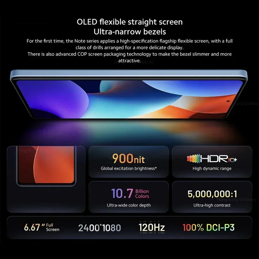 هاتف ذكي Global Rom Xiaomi Redmi Note 12 Pro + 5G NFC 120W شحن 5000mAh 200MP ثلاثي خلفي 6.67 بوصة OLED مرن DotDisplay 5G