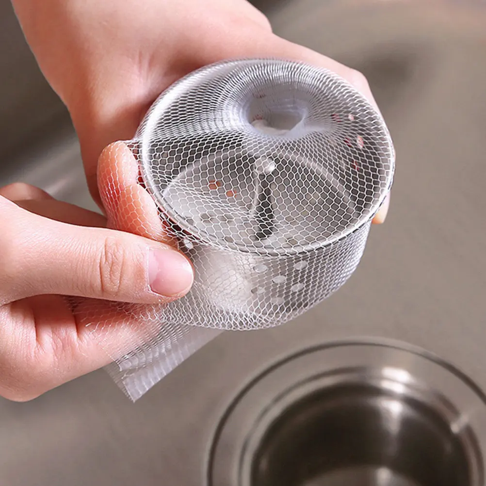 

200Pcs Kitchen Sink Strainer Bags Fine Mesh Drain Filter for Sink Strainer Bathroom Washroom Use No Clean Disposable Tidy Home