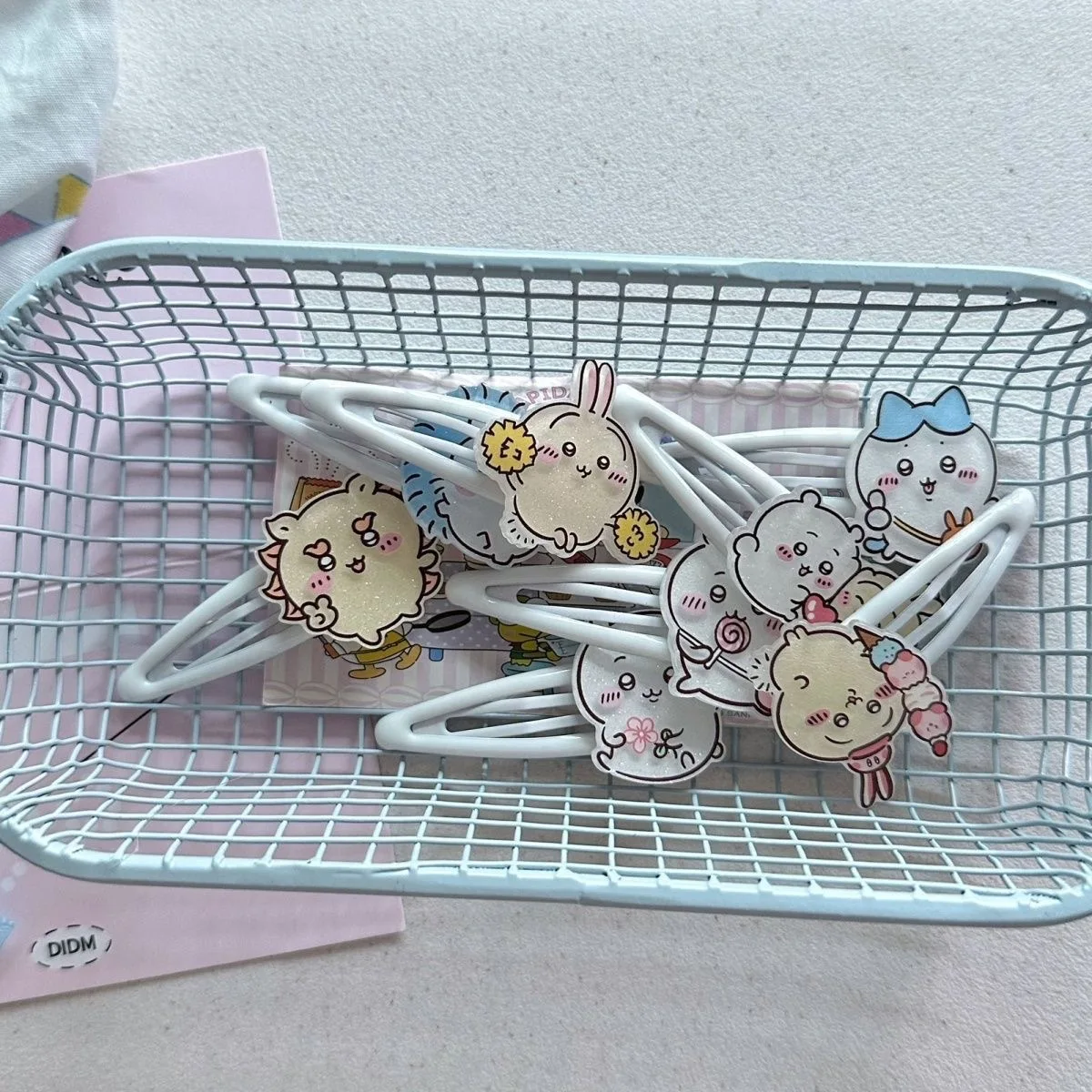 Miniso 甘くてかわいい giikawa bb クリップ chiikawa 前髪サイドクリップガールハート多用途漫画ヘアカードアクセサリー