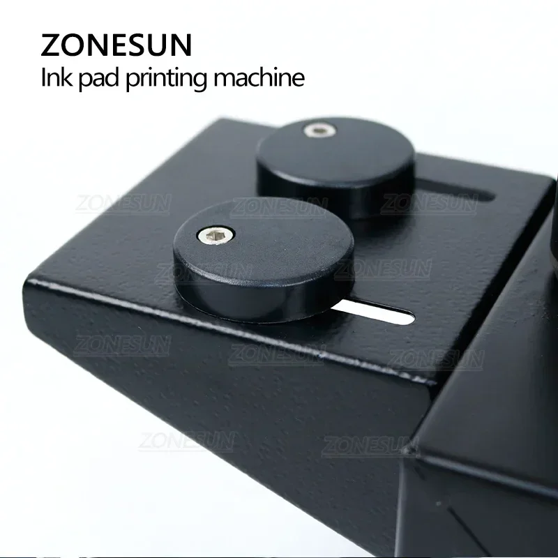 ZONESUN تاريخ الإنتاج اليدوي دفعة نمط شعار آلة طباعة الحبر يمكن صندوق طابعة الوسادة