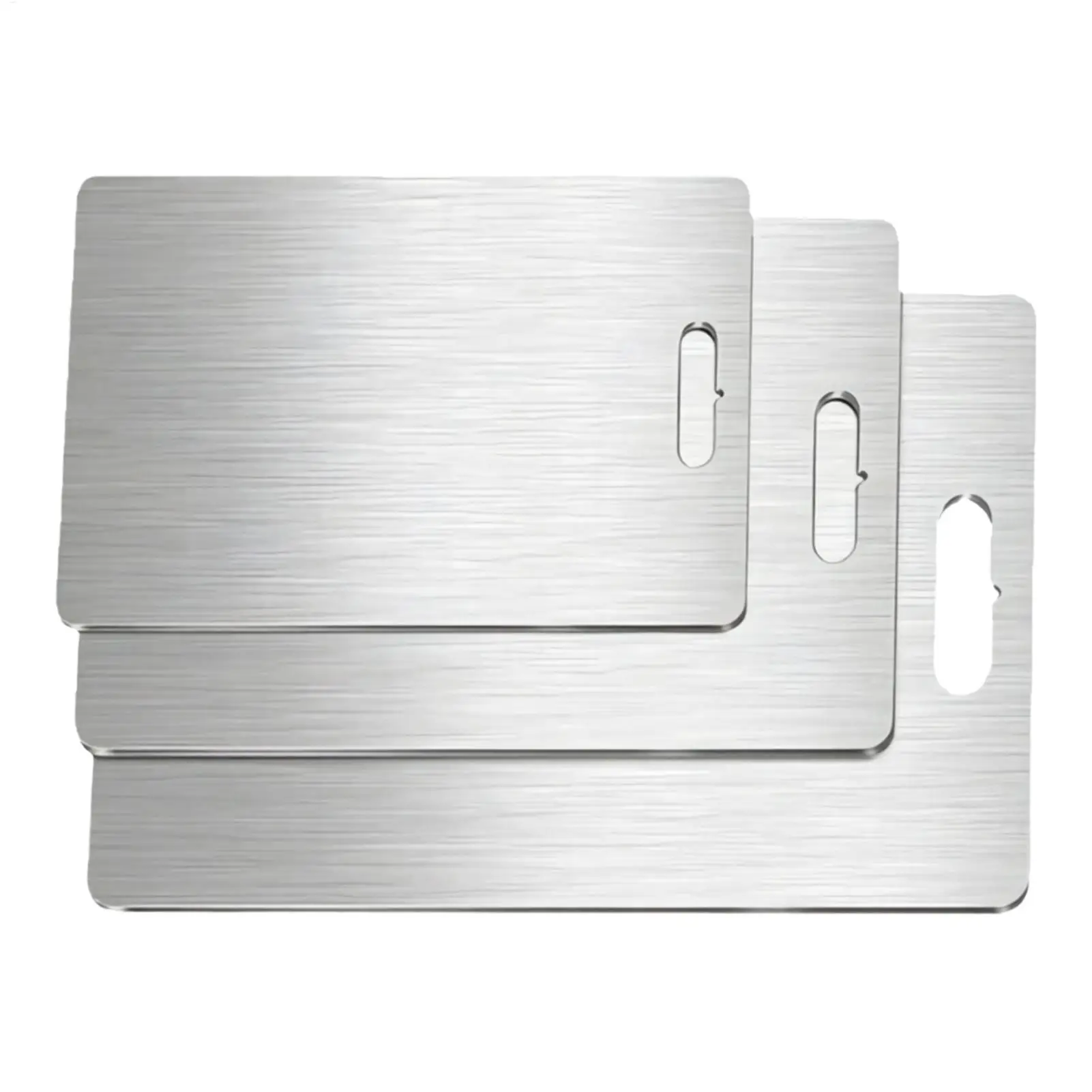 

Stainless Steel Chopping Board 3 Pieces Food Grade Non Slip Food Mat Easy Clean Kitchen Cutting Board For Meat Vegetable Bread