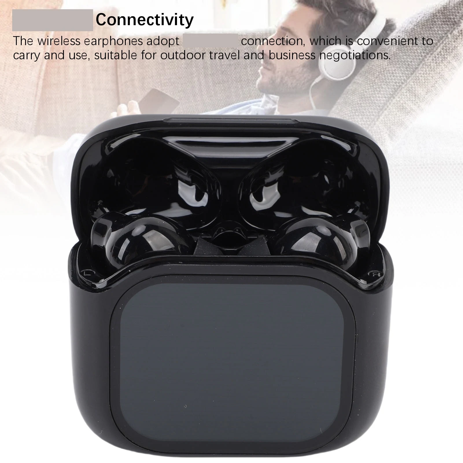 Наушники-переводчики поддерживает более 140 языков, перевод в реальном времени, Bluetooth 5.4, наушники с сенсорным экраном, 300 мАч