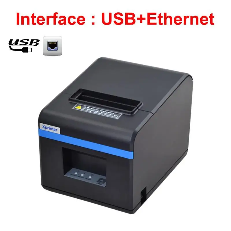 To 80mm Thermal Receipt Printer with Auto cutter 200mm/s Print speed with USB+Ethernet/Bluetooth/wifi XP-N160II