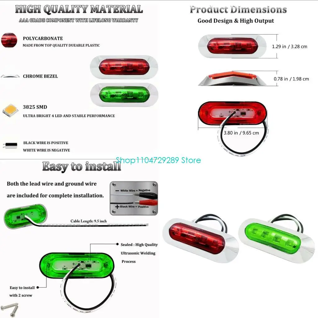 

D8KE Red Green светодиодная светодиодная лодочная лампа