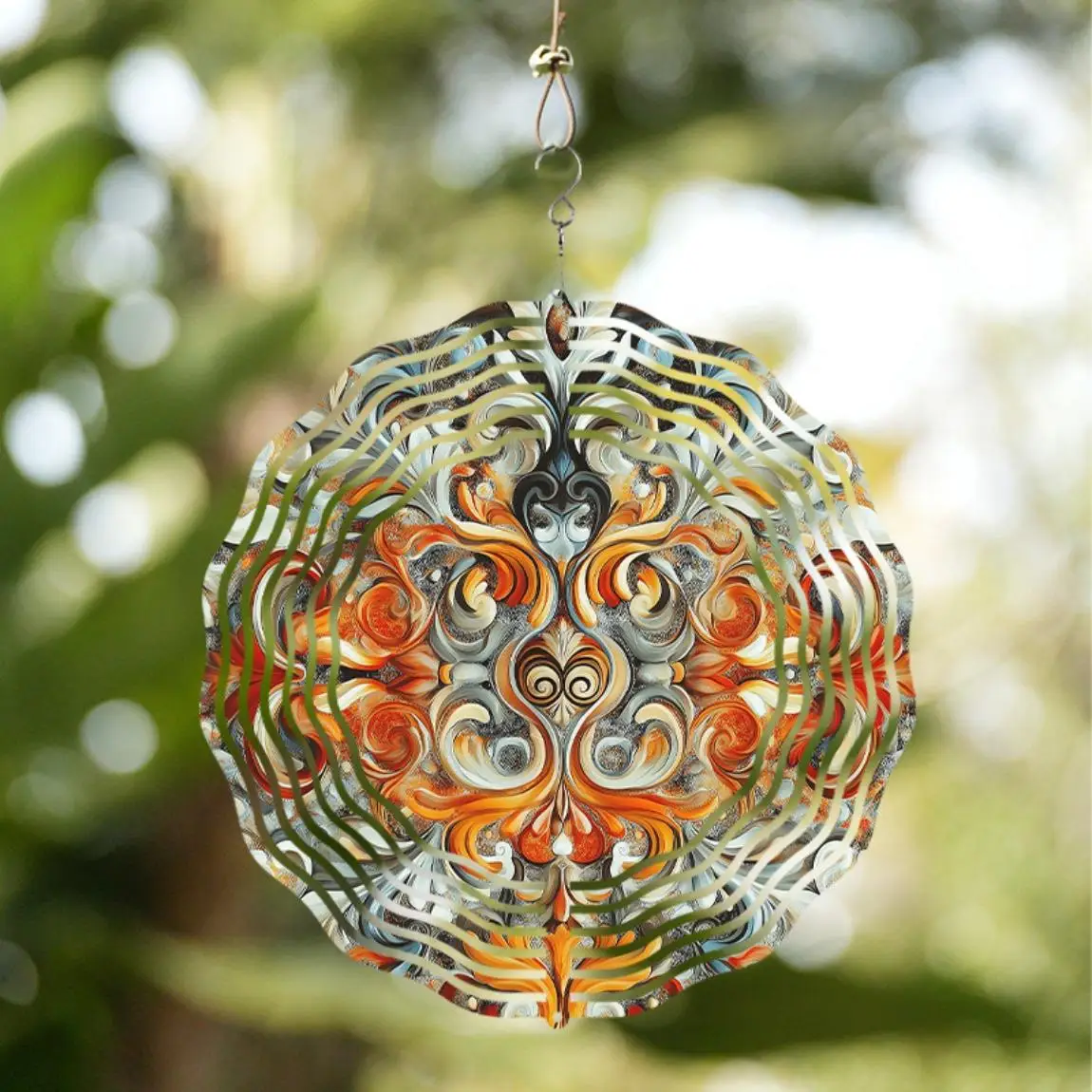 CIFBUY Metal Wind Chime Vibrant Spinner Garden Decor for Patio Backyard All Seasons Outdoor Yard Art Ornament Gift