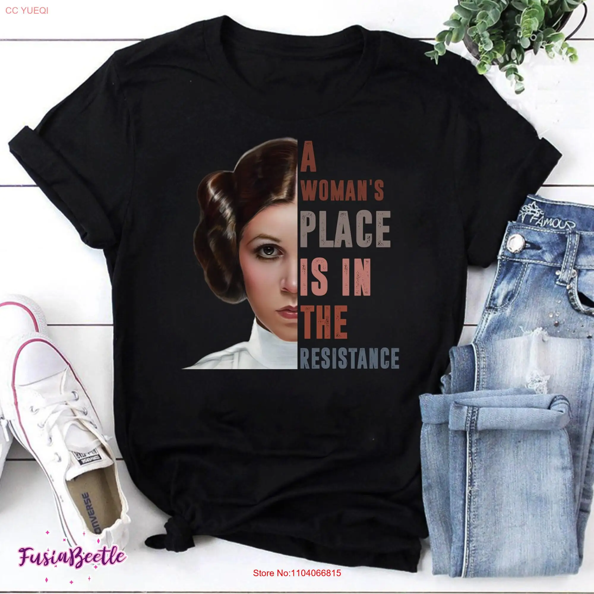 

Princess Leia A Woman s Place Is In The Resistance Vintage T Shirt For Love long or short sleeves