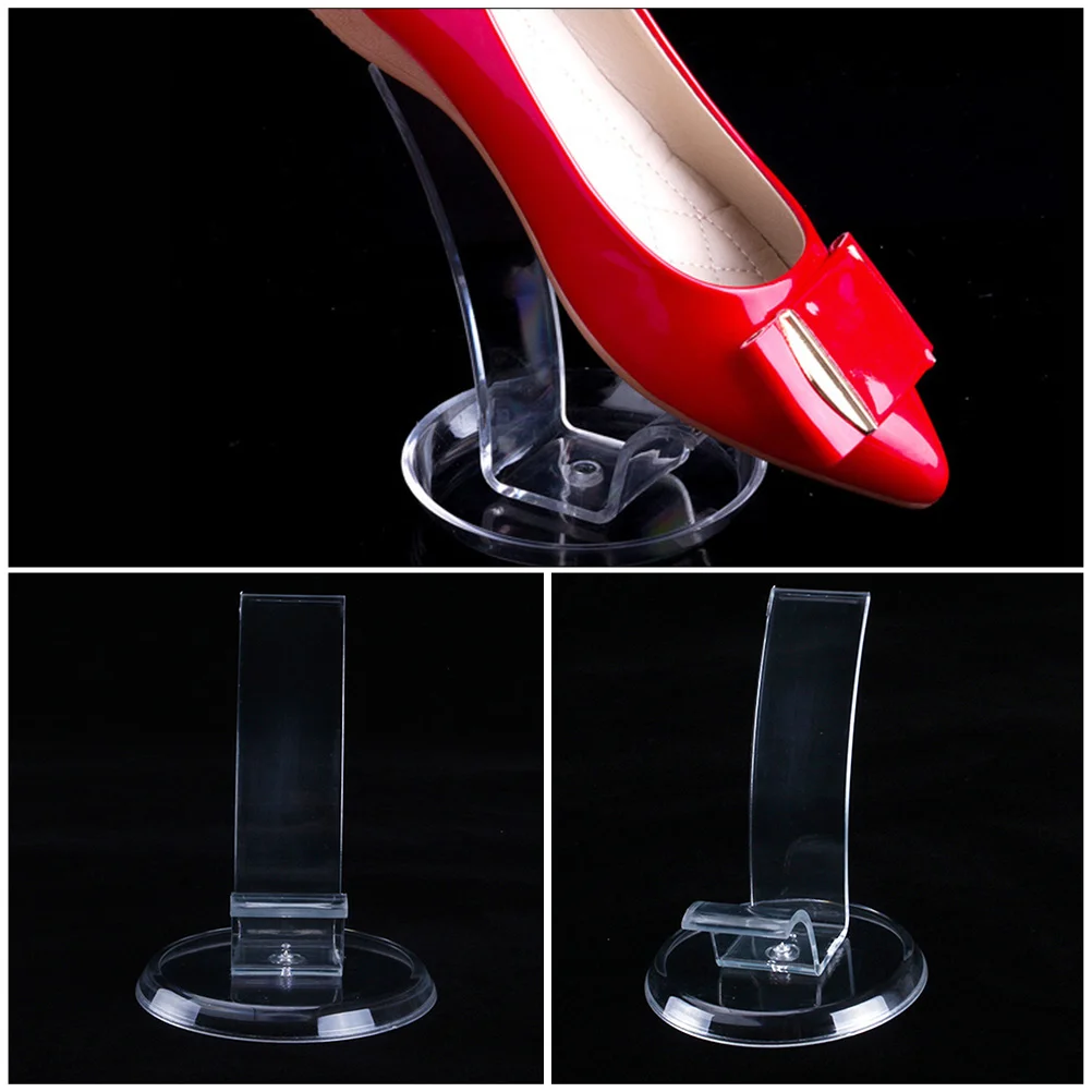 Supporto per ripiani per espositori per scarpiera da 4 pezzi per supporti per negozi in PVC Rialzi per ripiani