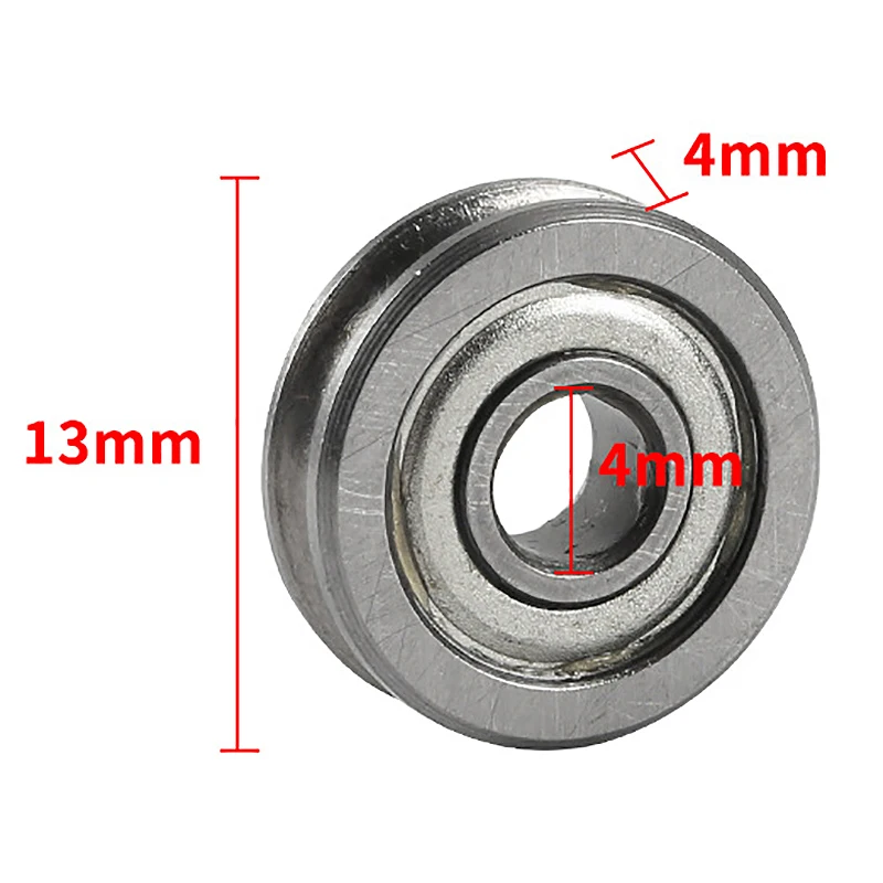 HOT 20PCS Extruder U-Slot Pulley Ball Bearing U604ZZ For CR-10 Ender-3 3D Printer Accessories 4 X 13 X 4Mm~Jul.