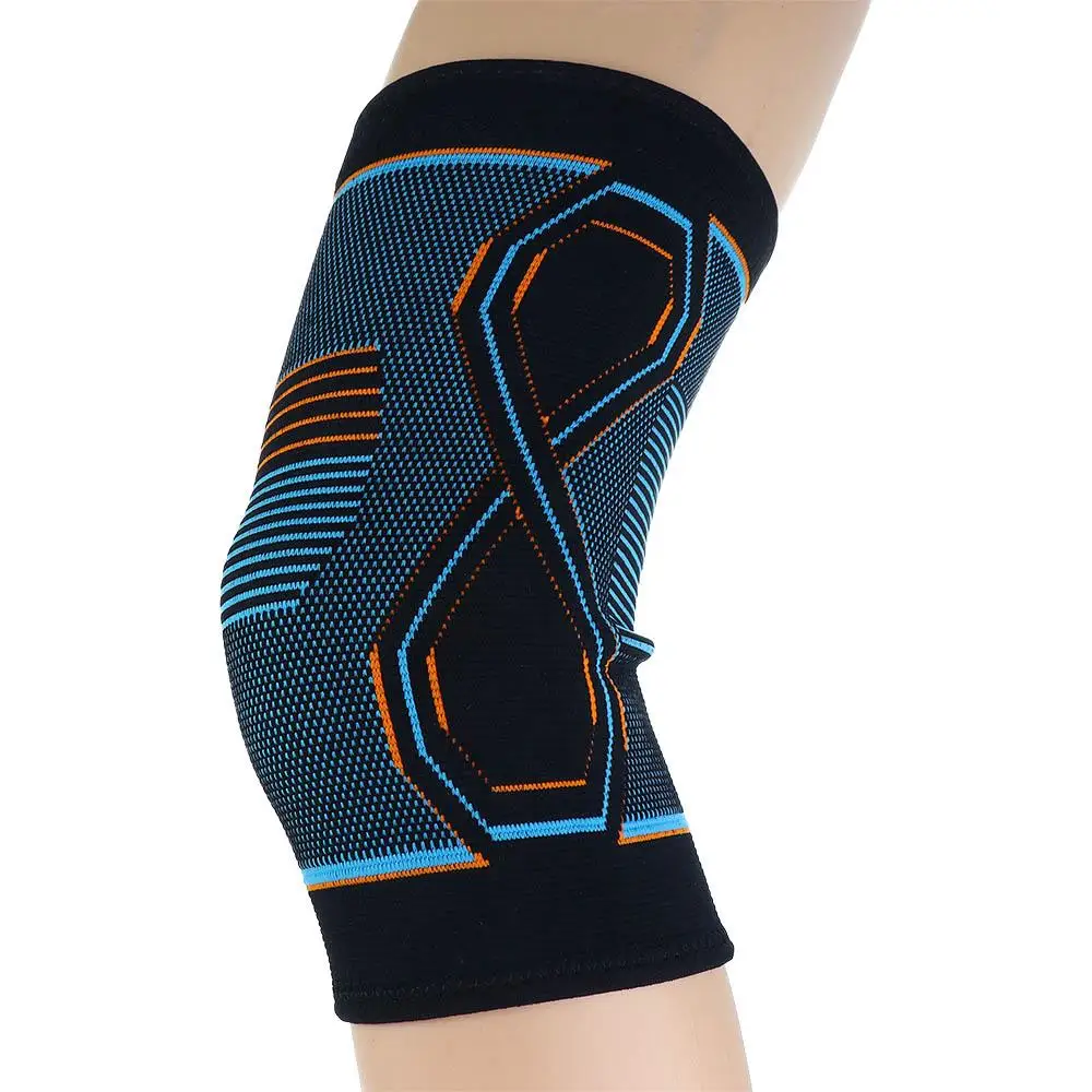 1PC Biking Bodybuilding Nylon Joint Pain Relief Gym Compression Knee Brace Workout Knee Support Knee Pads Knitted Knee Sleeve