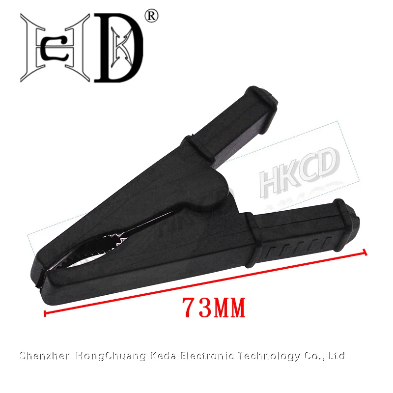 2Pcs 50A Red Black 75mm Insulated Crocodile Car Caravan Van Battery Test Lead Clips Best Promotion Alligator Clips