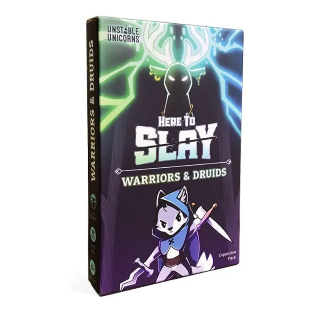 Here to Slay Here to Sleigh Holiday Expansion Pack Strategic role playing card game for kids teens adults 2-6 player