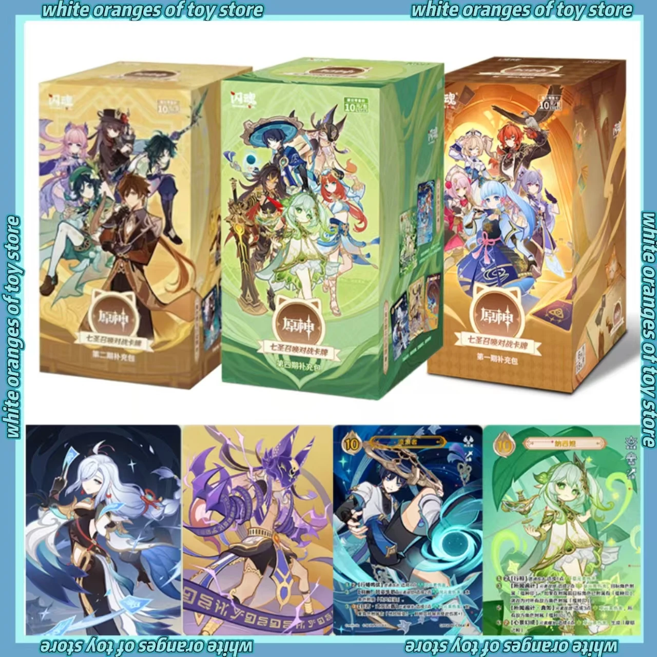 Flash Soul Genshin Genius Invokation TCG Battle Cards Volume 4 Expansion Pack Game Peripherals Collectible Tabletop Game Cards