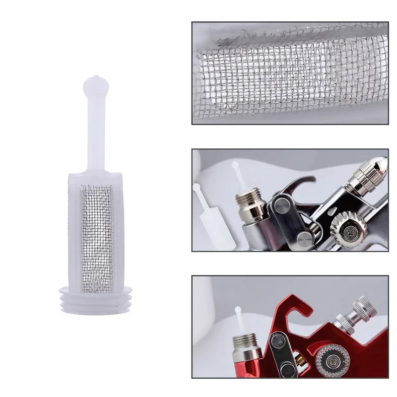 10Pcs/Set Gravity Spray-Gun Filters Fine Mesh Disposable Gravity Feed Filter-Paint Spray Gun Mesh Strainer Accessories Universal