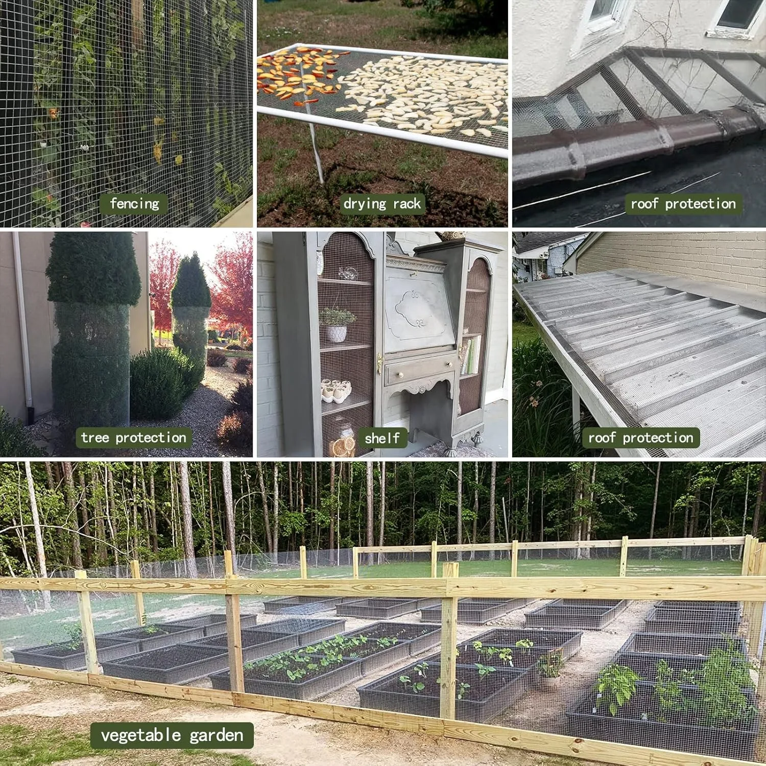 الأجهزة القماش 14 بوصة 48 × 100 قدم 23 مقياس، سياج سلك حظيرة الدجاج، سلك Gaanized انخفض ساخن Mh، الأجهزة Cl #6