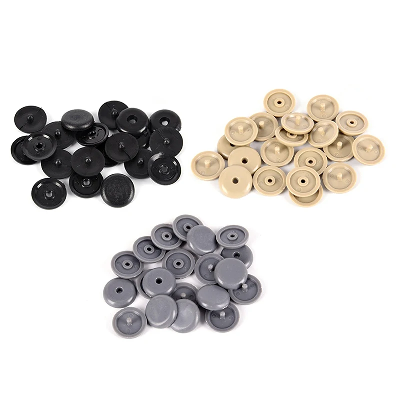 10 PCS Car Safety Seatbelt Stopper Buckle Auto Seat Belt Spacing Limit Stop Plastic Anti-slip Button Retainer Rivet Stud Clips