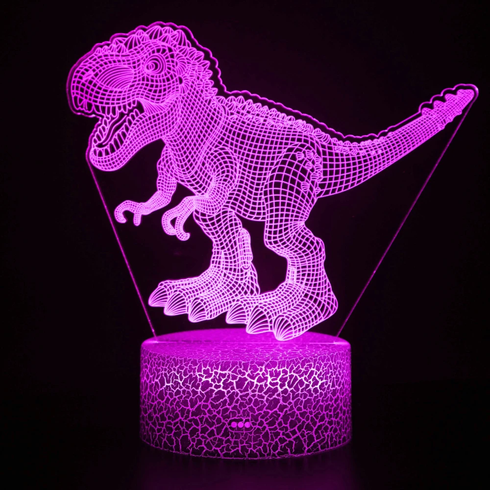 Nighdn 3D Dinosaur Lamp Led Night Light 16 Colors with Remote Control USB Nightlight Child Birthday Christmas Gift for Kids Boys