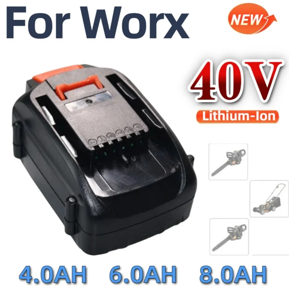 

100% New Original For Worx 40V 4.0AH/6.0AH/8.0AH Replaceable Lithium-Ion Battery WA3580