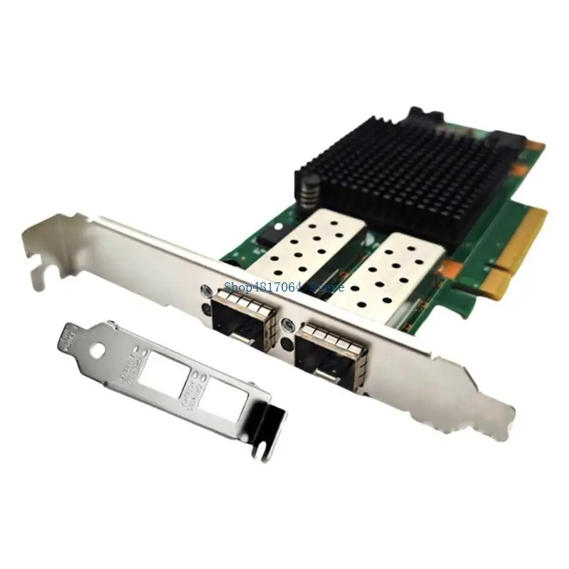 

T3LB для X520-DA2 E10G42BTDA SR2 82599ES Двойной оптический порт 10G Гигабитный волоконно-оптическая карта PCIe Black Group
