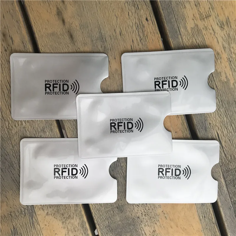 5pcs RFID Blocking Aluminum Card Case Protection Identity Cards Shielding Bag Anti-demagnetization Anti-theft Credit Card Holder