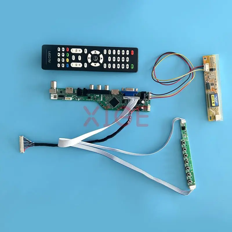 LCD Controller Driver Board Fit LP171W02 LP171WE2 LP171WE3 Kit 1CCFL TV Analog 30 Pin LVDS 1680*1050 Display VGA+HDMI+AV+USB+IR