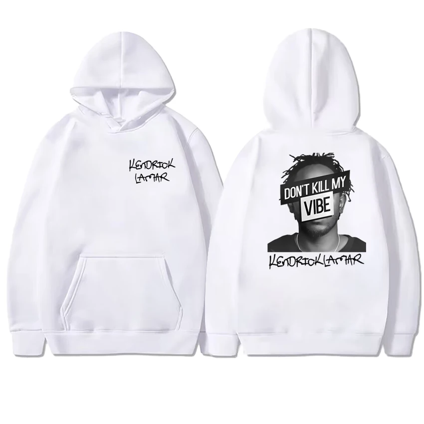 عالية الجودة كندريك لامار الهيب هوب خمر مزدوجة الوجهين المطبوعة الشارع الشهير الرجال النساء الصوف هوديي غير رسمي للجنسين فاسق البلوفرات