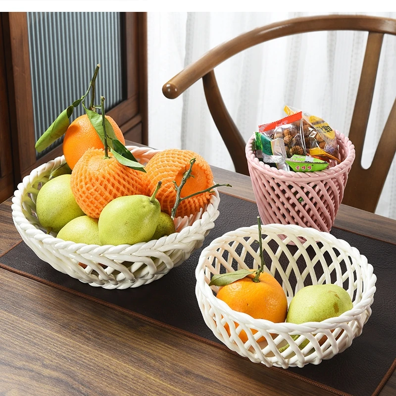 

Керамическая бытовая сливная корзина ручной работы, украшение для хранения закусок