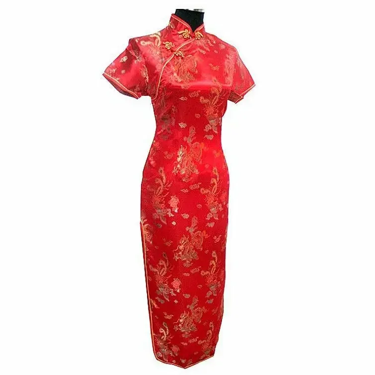 

Navy Blue Traditional China Cheongsam Mujer Vestido Women's Satin Long Qipao Dress S M L XL XXL XXXL 4XL 5XL 6XL J3093