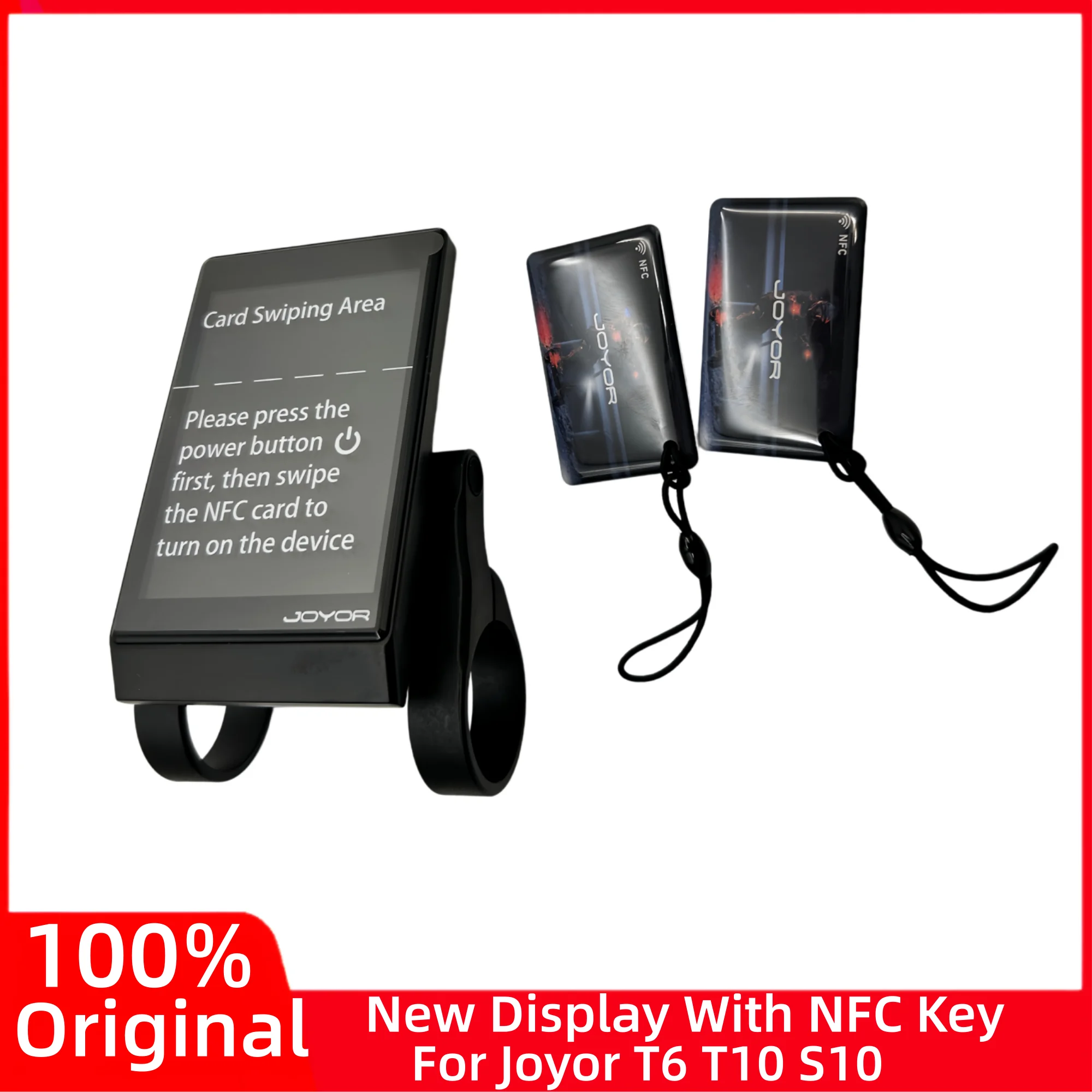 Novo Display Original com 2 Chaves NFC para Monitores de Painel de Scooter Elétrica Joyor T6 T10 S10 - Peças e Acessórios