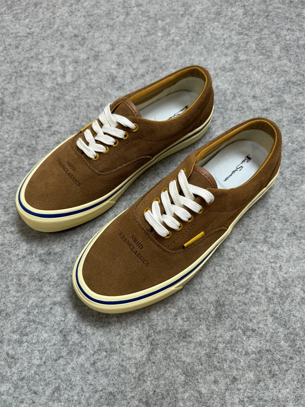 

ex Замшевый низкий верх Casual oes NBHD FD Kids Коричневый Ретро Универсальный Leisure oes Удобный дышащий круглый носок на плоском каблуке