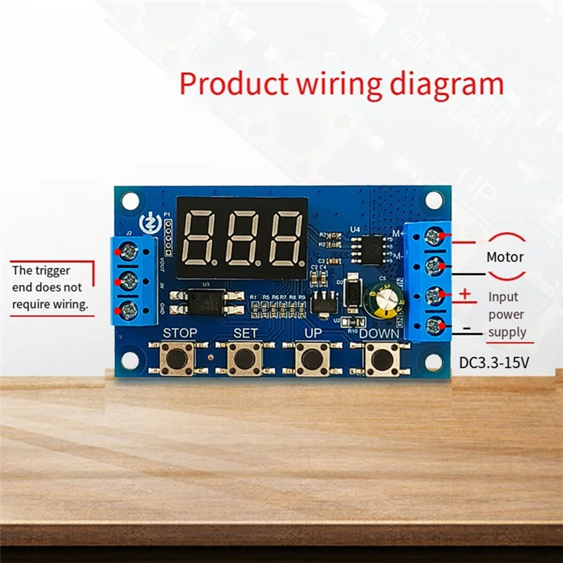 【รายการขายดี】DC 3.3V-15V มอเตอร์ไปข้างหน้าและย้อนกลับ Controller รอบอัตโนมัติ Timing Delay Module สัญญาณ Trigger Brushed M