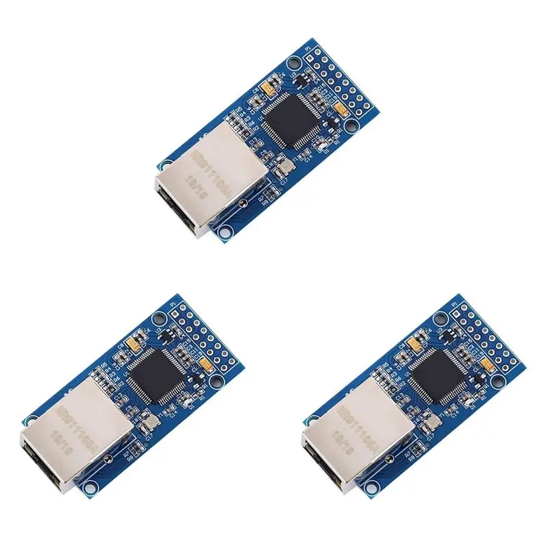 3X CH9121 Serial Port Ethernet Network Module UART To RJ45 Converter DC 3.3V 5V STM32 TCP/IP Network Module-ABIU