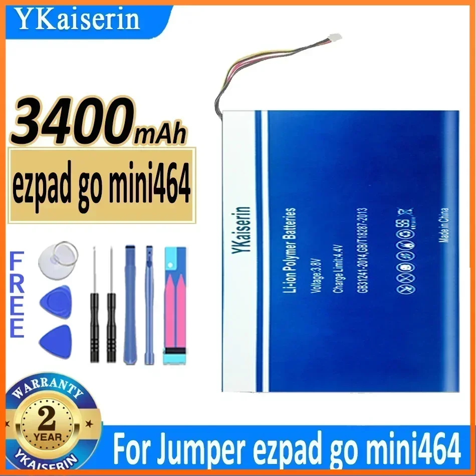 YKaiserin 3400mAh Replacement Battery for Jumper Ezpad Go Mini 464 JPG05 Laptop Batteries Batterie Warranty + Track Number