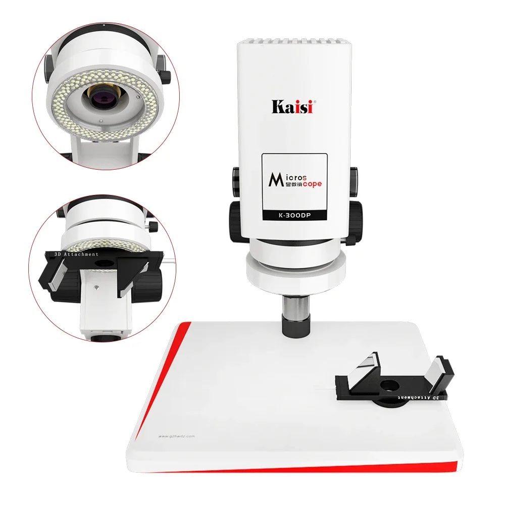 360 Degree Ranging Kaisi 300DP Auto Zoom 3D Effect Video Microscope With12