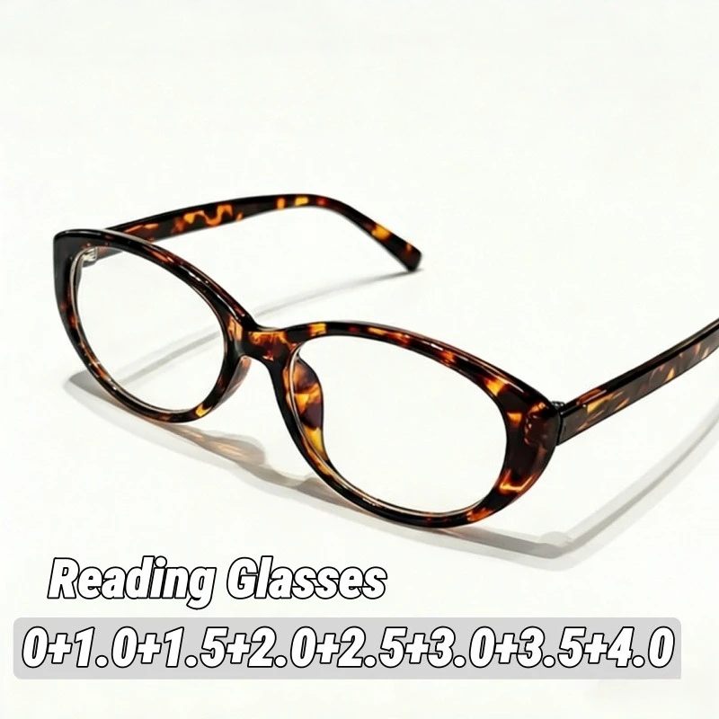 

Fashionable Small Frame Oval Presbyopia Glasses Women's INS Style Blue Light Blocking Reading Glasses with Plus Diopters